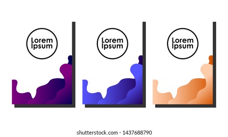 Minimal covers design. Colorful halftone gradients. Future geometric patterns. very suitable for your work project. 
