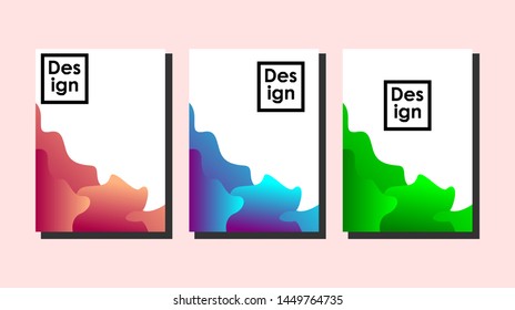 Minimal covers design. Colorful halftone gradients. Future geometric patterns. very suitable for your work project. trend design