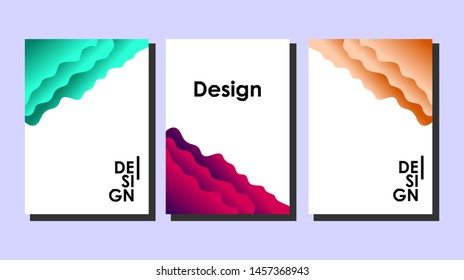 Minimal covers design. Colorful halftone gradients. Future geometric patterns. very suitable for your work project. trend design