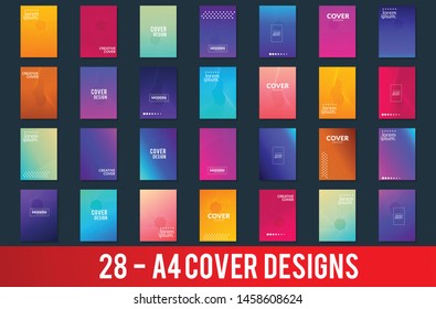 Minimal covers design. Colorful halftone gradients. Future geometric patterns. Eps10 vector