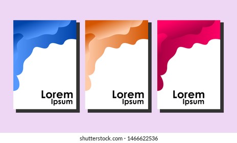 Minimal covers design. Colorful halftone gradients. Future geometric patterns. very suitable for your work project. trend design
