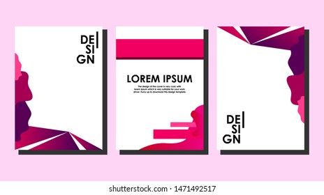 Minimal covers design. Colorful halftone gradients. Future geometric patterns. very suitable for your work project. trend design