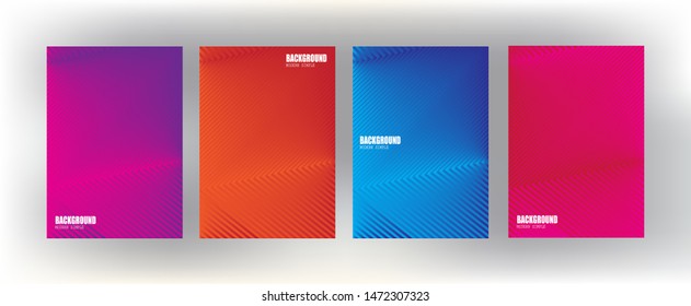 Minimal covers design with Colorful halftone gradients. Future geometric patterns vector