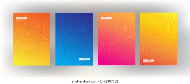 Minimal covers design with Colorful halftone gradients. Future geometric patterns vector