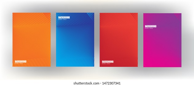 Minimal covers design with Colorful halftone gradients. Future geometric patterns vector