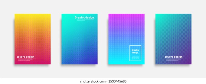 Minimal covers design. Colorful halftone gradients. Cool modern background design. Future geometric patterns. Eps10 vector.