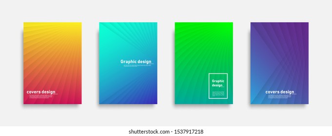 Minimal covers design. Colorful halftone gradients. Cool modern background design. Future geometric patterns. Eps10 vector.