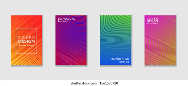 Minimal covers design. Colorful halftone gradients.Vector template brochures, flyers, presentations, leaflet.