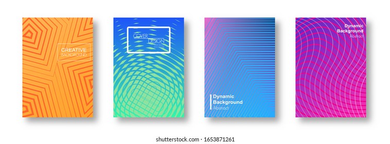 Minimal covers design. Colorful halftone gradients. Background geometric patterns. Vector template brochures, flyers, presentations, leaflet, magazine a4 size