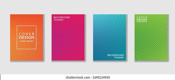 Minimal covers design. Colorful halftone gradients.Vector template brochures, flyers, presentations, leaflet.