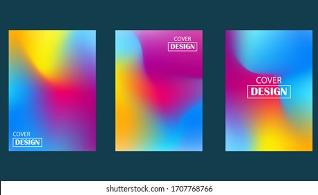 Minimal covers design. Colorful halftone gradients. Future geometric patterns. Eps10 vector.