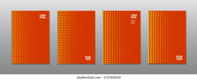 Minimal covers design. Colorful halftone gradients. Future geometric patterns. Eps10 vector.