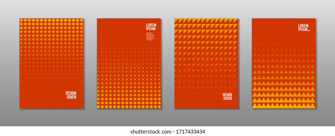Minimal covers design. Colorful halftone gradients. Future geometric patterns. Eps10 vector.