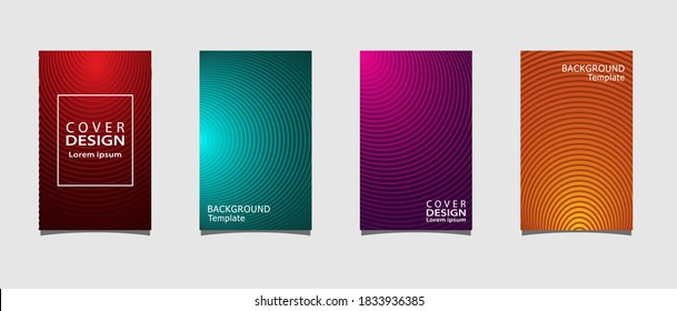 Minimal covers design. Colorful halftone gradients. Vector template brochures, flyers, presentations, leaflet.