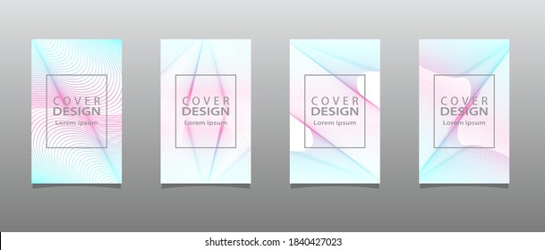 Minimal covers design. Colorful halftone gradients. Vector template brochures, flyers, presentations, leaflet.