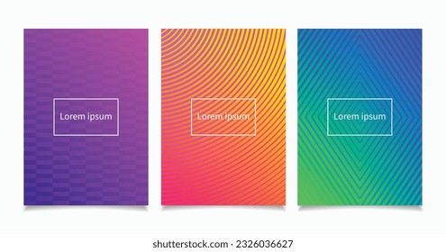 Minimal covers design. Colorful halftone gradients. Future geometric patterns. Vector template brochures, flyers, presentations, leaflet, magazine a4 size