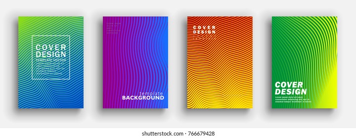 Minimal covers design  Colorful halftone gradients  Future geometric patterns  Vector template brochures  flyers  presentations  leaflet  magazine a4 size