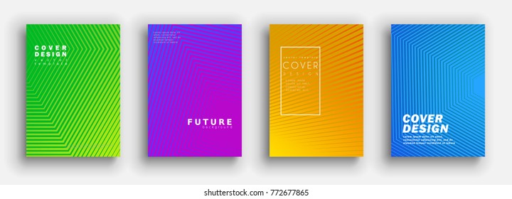 Minimal covers design. Colorful halftone gradients. Background geometric patterns. Vector template brochures, flyers, presentations, leaflet, magazine a4 size