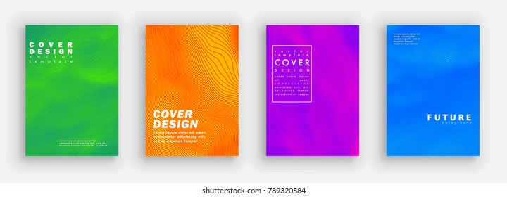 Minimal covers design. Colorful halftone gradients. Background abstract patterns. Vector template brochures, flyers, presentations, leaflet, magazine a4 size