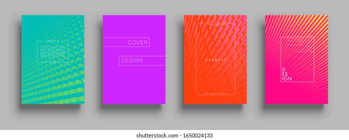 Minimal covers design. Colorful industrial gradients. Background abstract patterns. Vector template brochures, flyers, presentations, leaflet, magazine a4 size