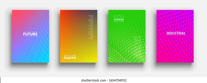 Minimal covers design. Colorful industrial gradients. Background abstract patterns. Vector template brochures, flyers, presentations, leaflet, magazine a4 size