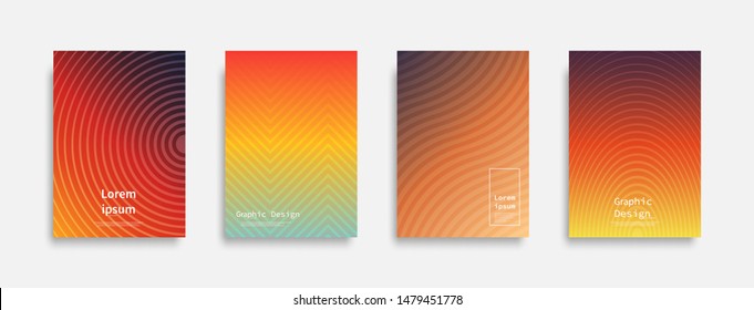 Minimal covers design. Colorful line design. Future geometric patterns. Eps10 vector.