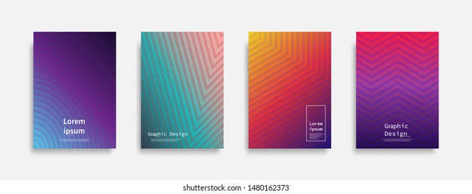 Minimal covers design. colorful line design. Future geometric patterns. Eps10 vector.