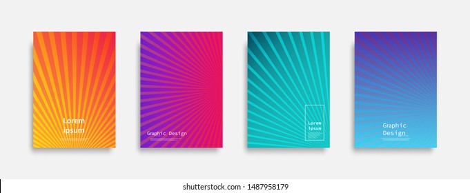 Minimal covers design. colorful line design. Future geometric patterns. Eps10 vector.