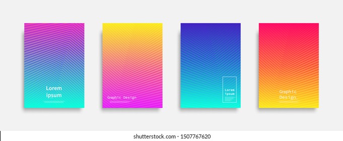 Minimal covers design. colorful line design. Future geometric patterns. Eps10 vector.