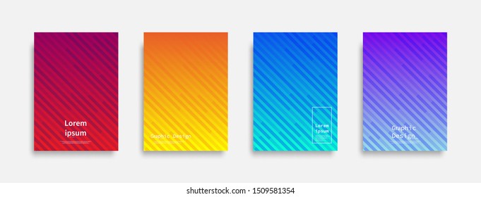 Minimal covers design. colorful line design. Future geometric patterns. Eps10 vector.