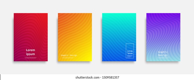 Minimal covers design. colorful line design. Future geometric patterns. Eps10 vector.