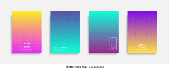 Minimal covers design. Colorful line and points design. Future geometric patterns. Eps10 vector.