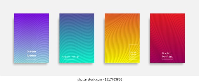 Minimal covers design. Colorful line design. Future geometric patterns. Eps10 vector.