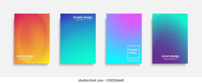 Minimal covers design. Colorful line design gradients. Cool modern background design. Future geometric patterns. Eps10 vector.