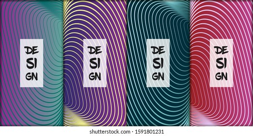 Minimal covers design. Colorful linear patterns. Vibrant background for screen, poster, banner, wallpaper, social media post