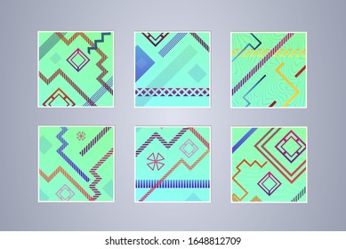 Minimal covers design. Colorful linear patterns. Vibrant background for screen, poster, banner, wallpaper, social media post