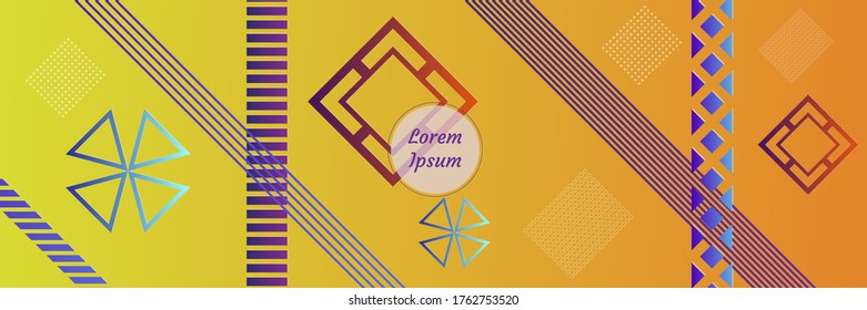 Minimal covers design. Colorful linear patterns. Vibrant background for screen, poster, banner, wallpaper, social media post
