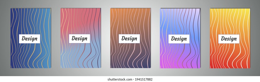 Minimal covers design. Colorful linear patterns. Vibrant background for screen, poster, banner, wallpaper, social media post