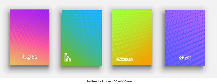 Minimal covers design. Colorful set. Idustrial geometric patterns. Eps10 vector.