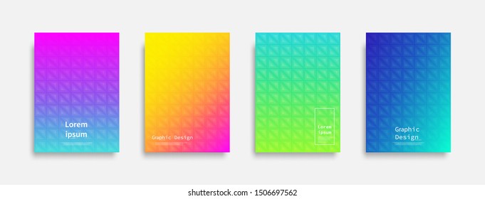 Minimal covers design. colorful triangle design. Future geometric patterns. Eps10 vector.