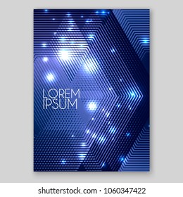 Minimal covers design. Cool halftone gradients. Future geometric template. Vector illustration blue pattern