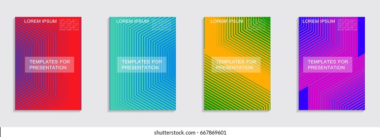 Minimal covers design. Cool halftone gradients. 