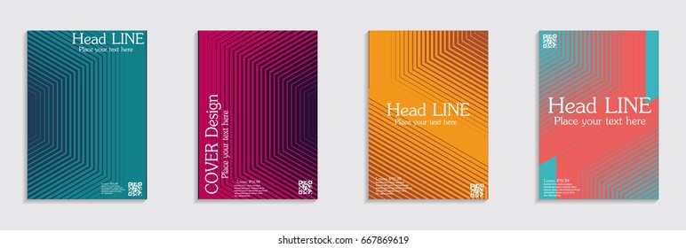 Diseño de cubiertas mínimas. Gradientes de medio tono frío.