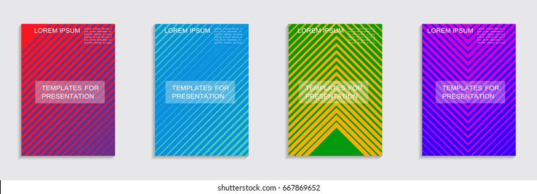 Minimal covers design. Cool halftone gradients. 