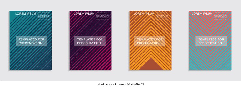 Minimal covers design. Cool halftone gradients. 