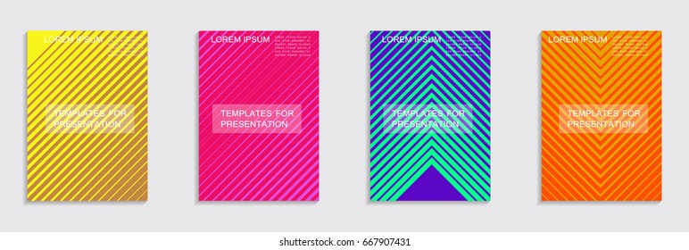 Minimal covers design. Cool halftone gradients. 