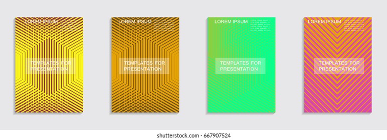 Minimal covers design. Cool halftone gradients. 