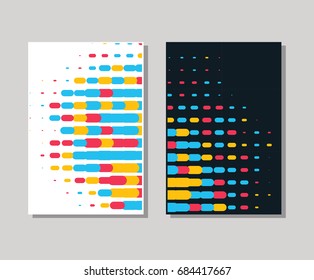 Minimal covers design. Cool halftone elements. Vector illustration