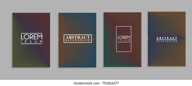 Minimal covers design. Cool halftone gradients.