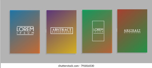 Minimal covers design. Cool halftone gradients. Future geometric template